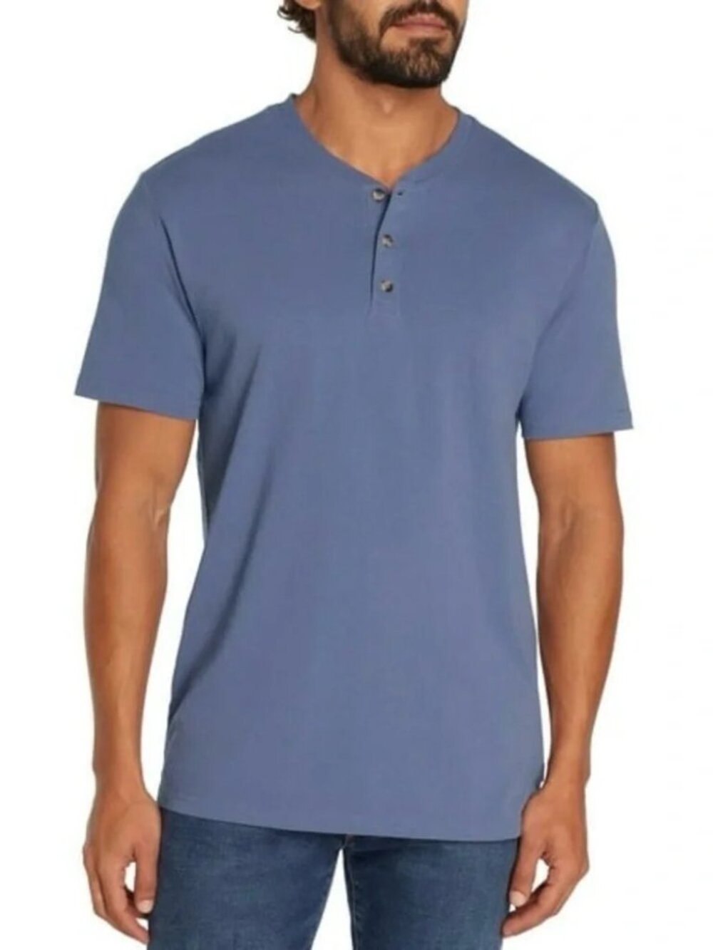 NWT EDDIE BAUER mens HENLEY purple SHIRT short sleeve SIZE LARGE